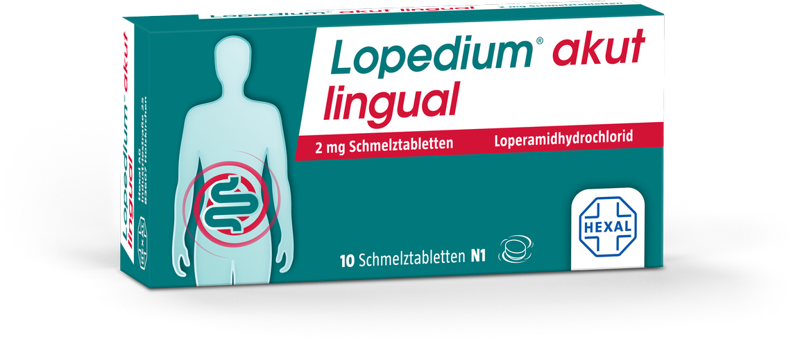 Lopedium<sup>®</sup> akut lingual:<br/>Deine Notbremse bei Durchfall