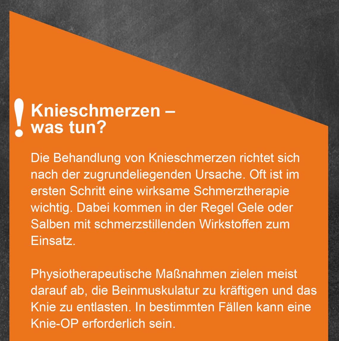 Was tun bei Knieschmerzen?