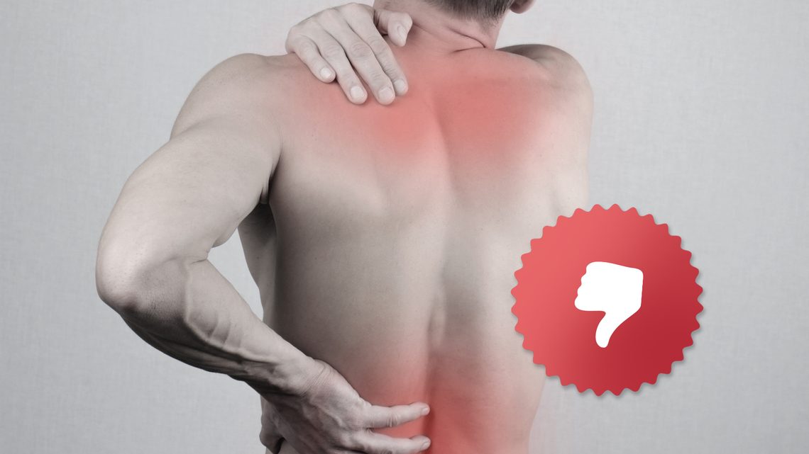 Don’t: Starke Belastung der Rückenmuskulatur